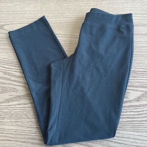 Eileen Fisher Viscose Nylon Elastane Knit Legging Ankle Pants Gray